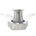 4" RJT FEMALE X 1/2" FERRULE ADAPTOR POLISHED 316
