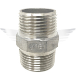 1/8" BSPT HEX NIPPLE 150LB 316