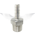3/4" BSPT x 1" HOSE NIPPLE 150LB 316