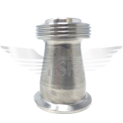 1.5inch RJT MALE X 2inch FERRULE ADAPTOR POLISHED 316