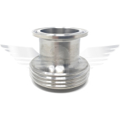 2inch RJT MALE X 2inch FERRULE ADAPTOR POLISHED 316