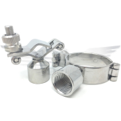 2.5inch HINGED PIPE CLIP 304 1/2inch BSP BOSS