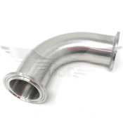 4inch FERRULE ENDED 90° BEND POLISHED 316 - 195.5MM CTF