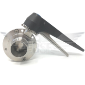 2.5inch P/E 'BSF' BUTTERFLY VALVE 316L - WITH EPDM SEAL & 12 POSITION NYLON HANDLE