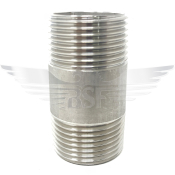 1/8inch BSPT BARREL NIPPLE 150LB 316