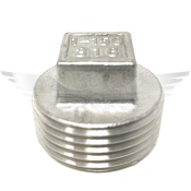 1.25inch BSPT SQ PLUG 150LB 316