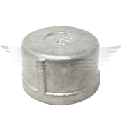 1.25inch BSPP ROUND CAP 150LB 316