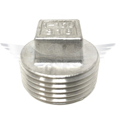 BSPT Square Plug 150lb 316