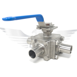 Weld End L Port 3 Way Valve