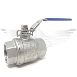 2 Piece BSPP Ball Valve 316