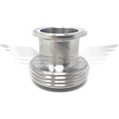 2Inch RJT MALE X 2Inch FERRULE ADAPTOR POLISHED 316
