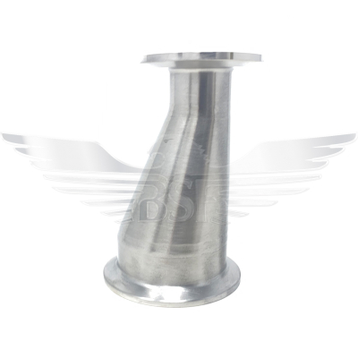 4Inch X 2.5Inch FERRULE ENDED ECCENTRIC CONE POLISHED 316