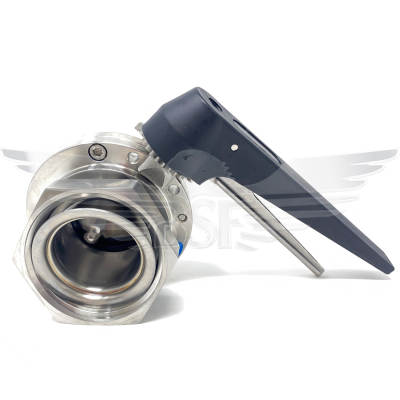 1.5Inch RJT M/F 'BSF' BUTTERFLY VALVE 316L - WITH EPDM BODY SEAL & 12 POSITION NYLON HANDLE