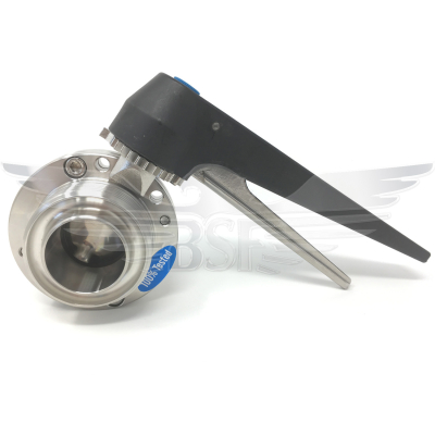 1Inch RJT M/M 'BSF' BUTTERFLY VALVE 316L - WITH EPDM BODY SEAL & 12 POSITION NYLON HANDLE