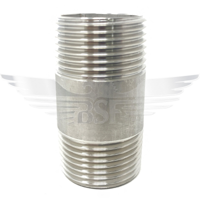 1.5Inch BSPT BARREL NIPPLE 150LB 316