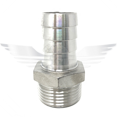 3Inch BSPT x 3Inch HOSE NIPPLE 150LB 316