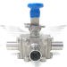 1Inch OD 3 WAY L PORT SANITARY BALL VALVE 316 - DIRECT MOUNT