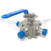 2.5Inch OD 3 WAY T PORT SANITARY BALL VALVE 316 - DIRECT MOUNT 2.5Inch OD 3 WAY T PORT SANITARY BALL VALVE 316 - DIRECT MOUNT